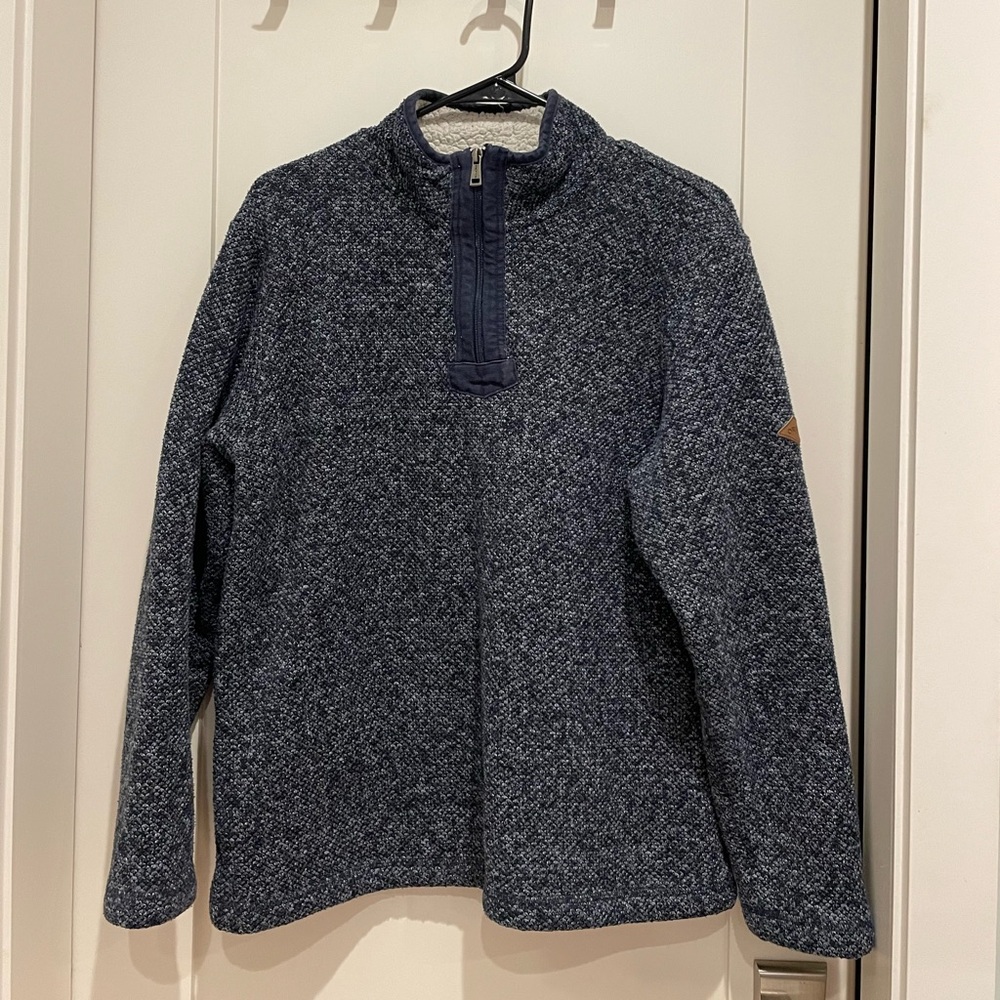 Men's Orvis Navy Blue QuarterZip Sweater
